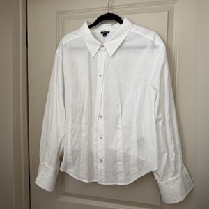 Torrid White Casual Button Down Shirt